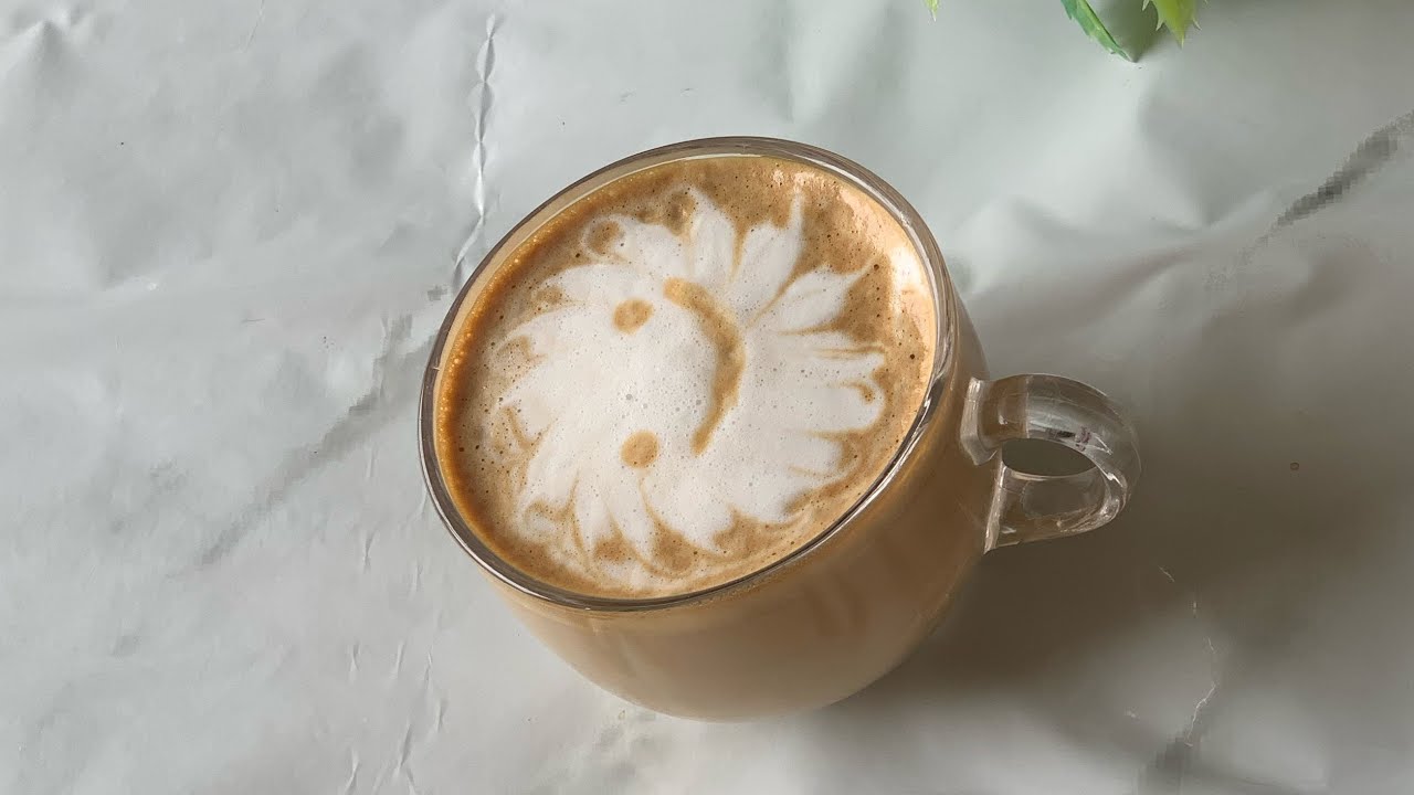 How to make simple latte art at home | latte art at home 