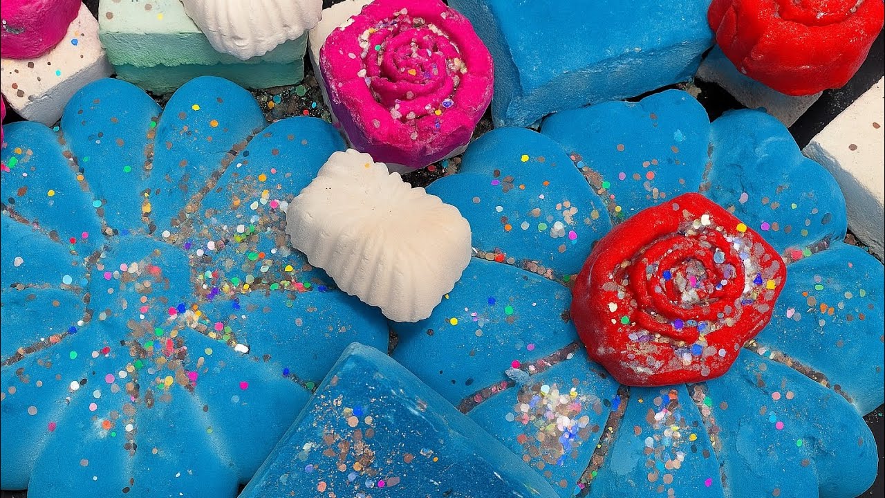 💙🌹Glitter Flowers & Mini Rose's n Many More | Pebbles Crush on tray🥰