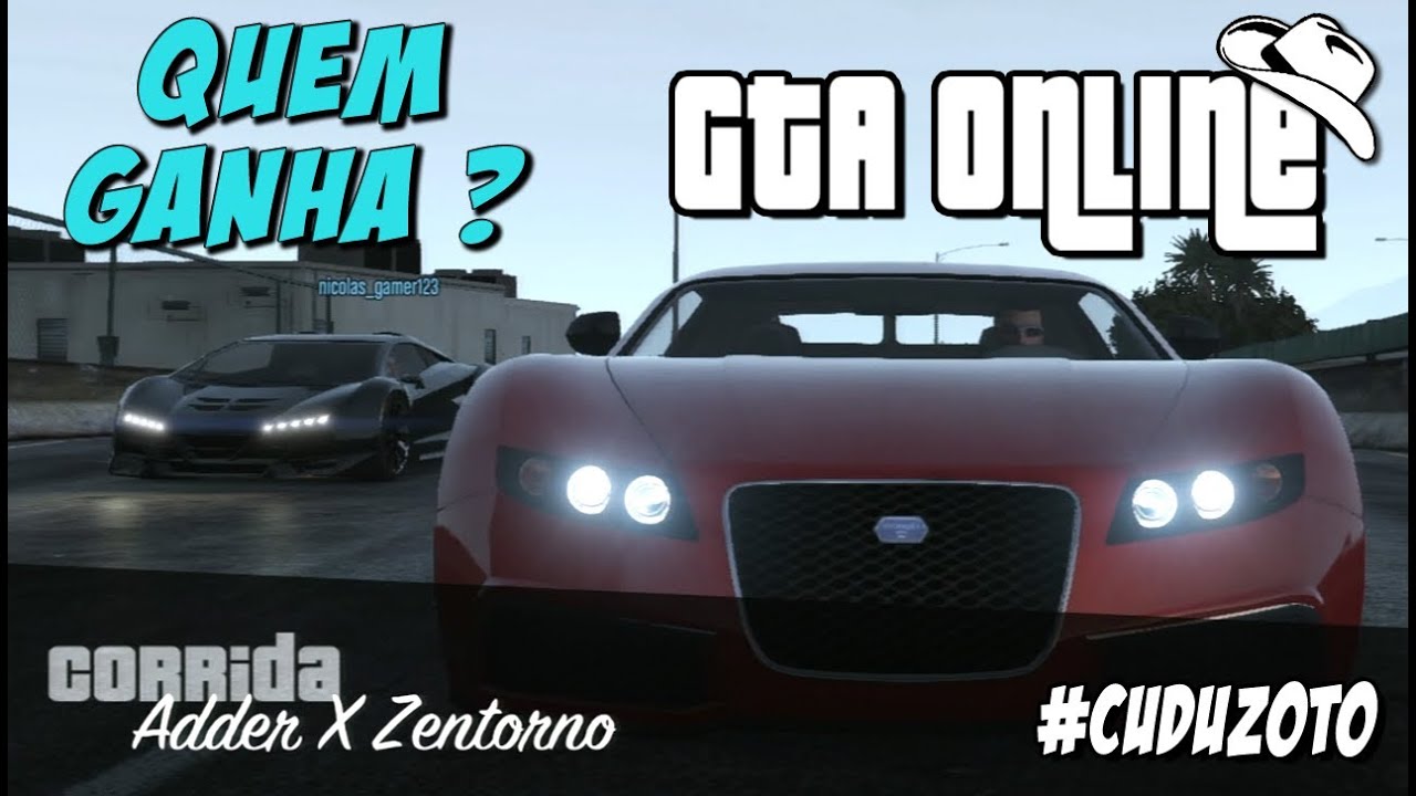 GTA Online - Corrida:ADDER x ZENTORNO Quem ganha?Sam Mitando!