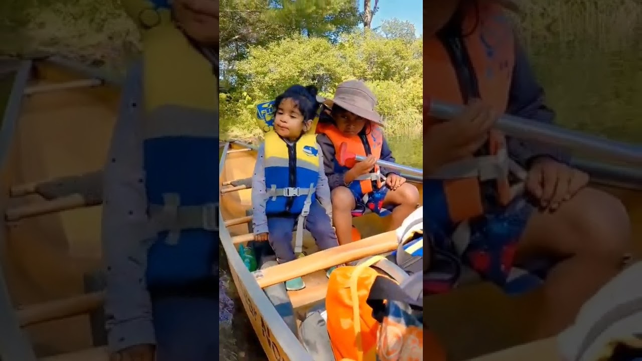 Backcountry camping with kids #portaging #backpacking#campinghacks #cute #toddlers #viral #baby