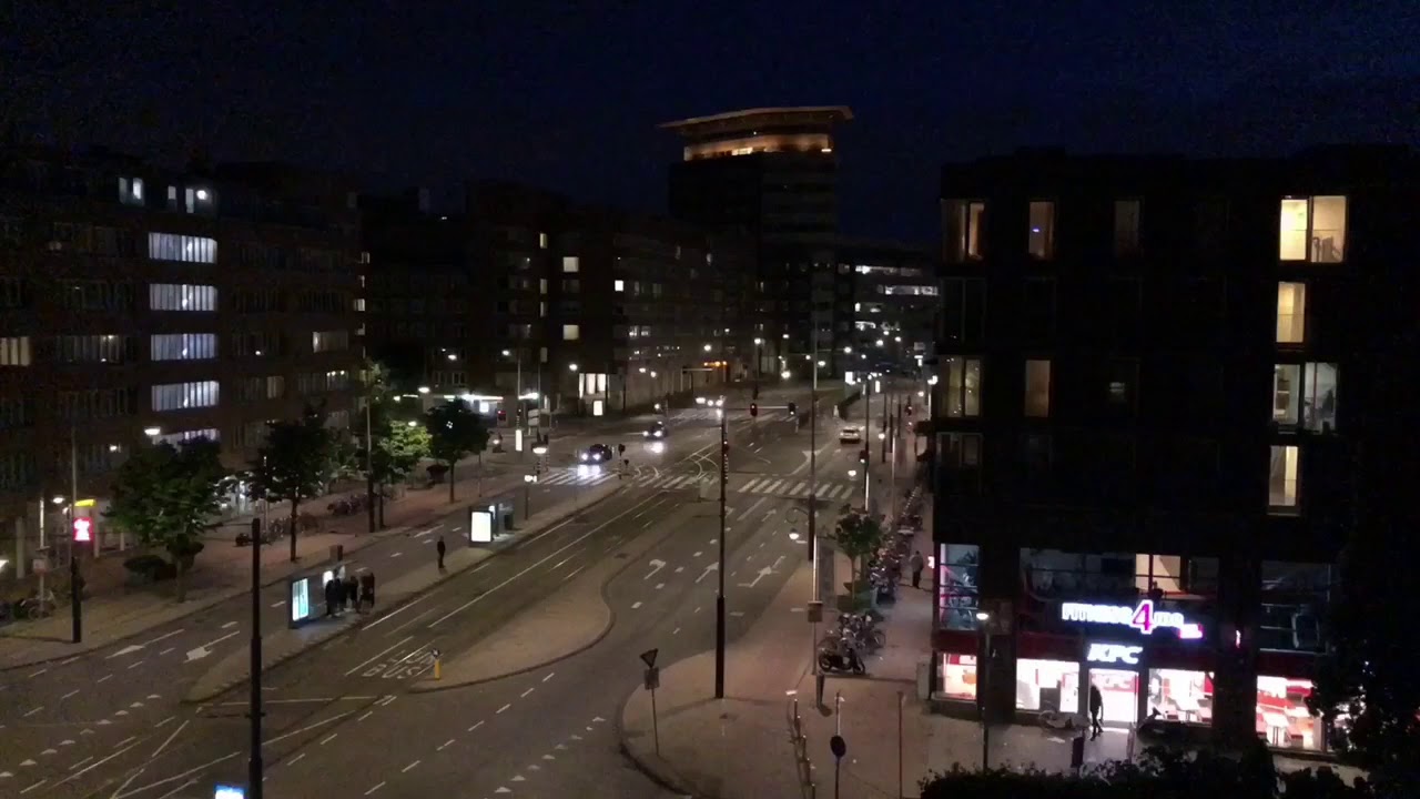 Amsterdam, Bos en Lommerplein by night timelapse