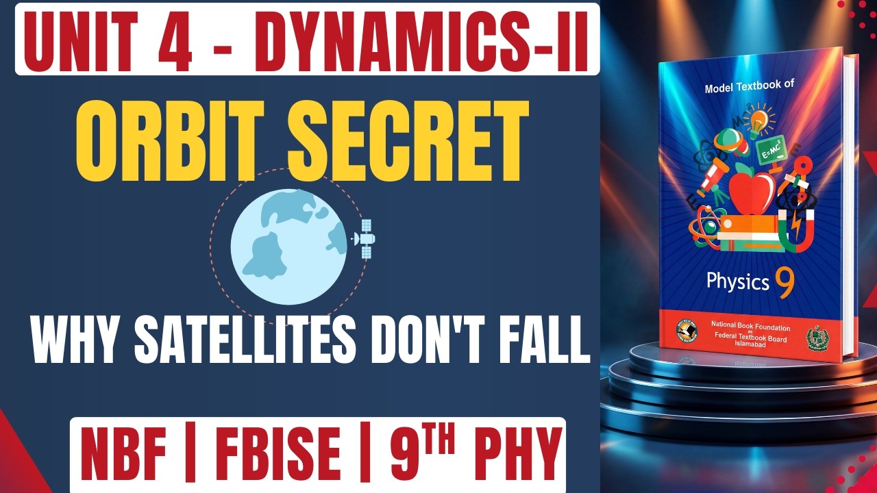 Physics Class 9 Unit 4 L-4 | Centripetal Force, Orbital Motion of Satellite Types|FBISE New Book NBF