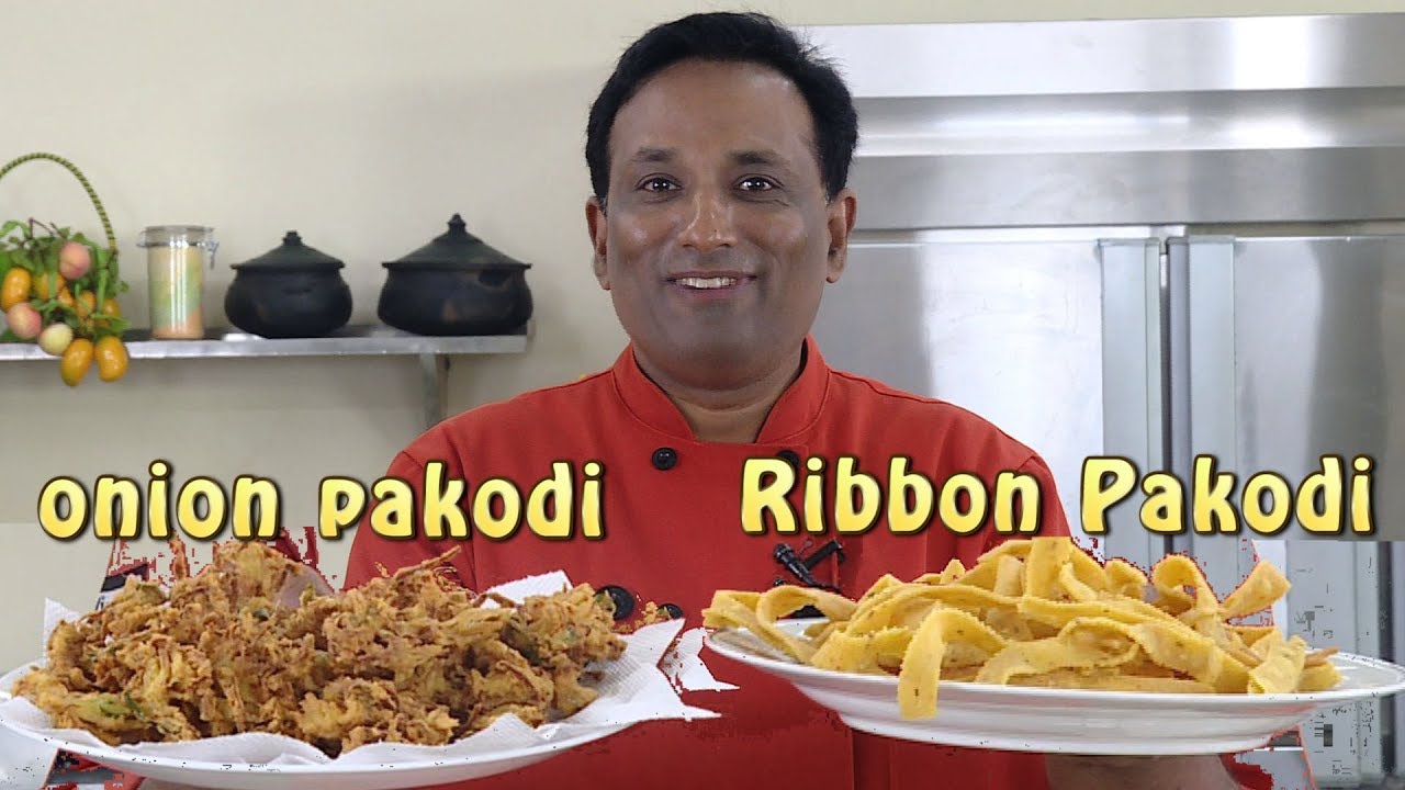 Ribbon Pakodi and  Onion Pakodi