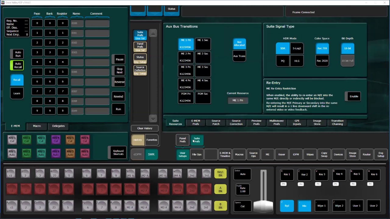 GV Kayenne/K Frame Initial Source Setup