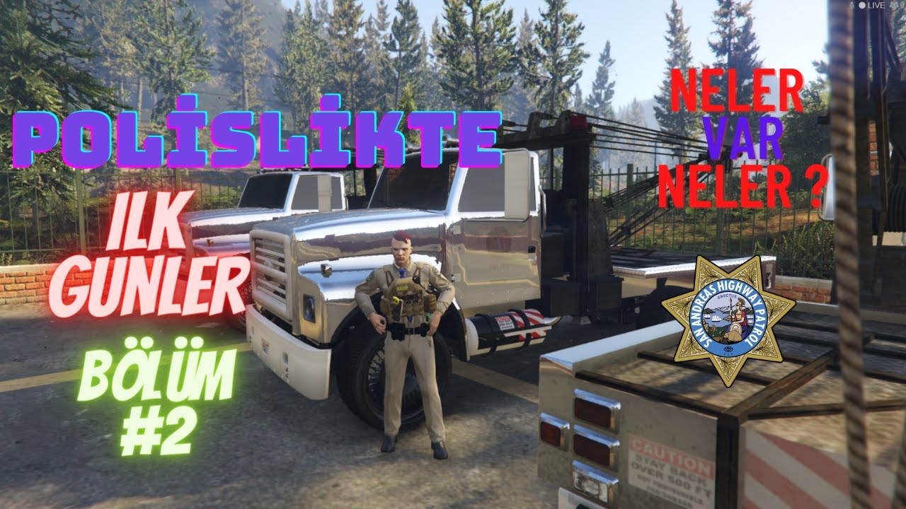 GTA 5 GRAND RP POLİSLİKTE ARAÇ ÇEKİP CEZA KESTİM ! POLİSLİK BÖLÜM #2