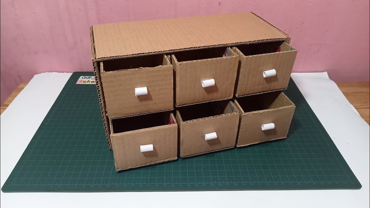 Ide kreatif Membuat laci mini dari kardus bekas | diycrafts