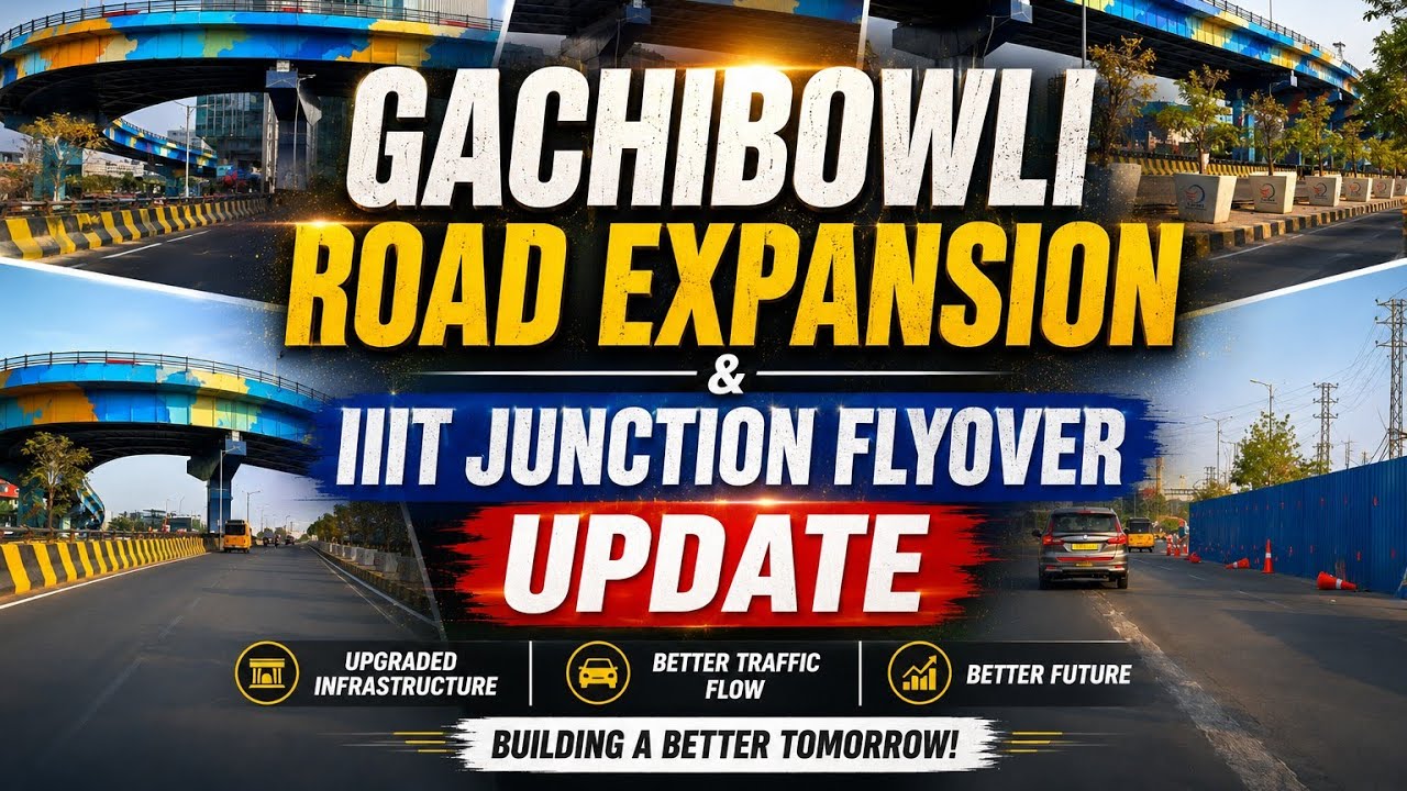 Hyderabad Mega Infra Upgrade | Gachibowli Road Expansion & IIIT Flyover Update