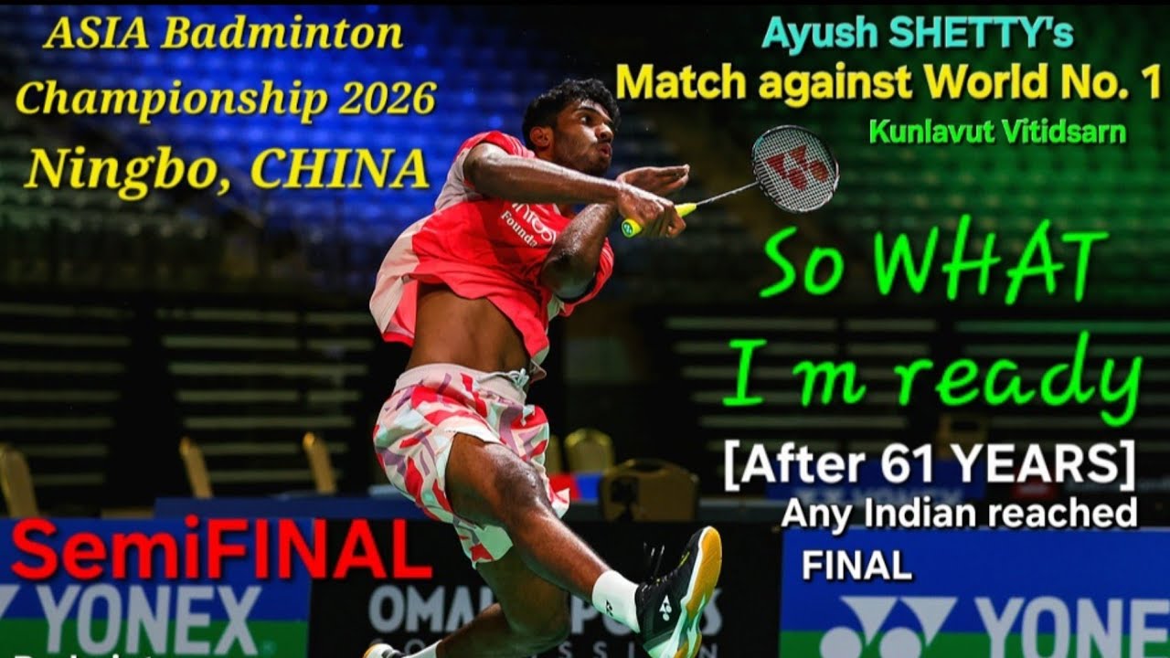 Ayush SHETTY 🫡beats😱 Kulnavut Vitidsarn[World No.1] SemiFINAL - ASIAN Championship 2026 Ningbo CHINA
