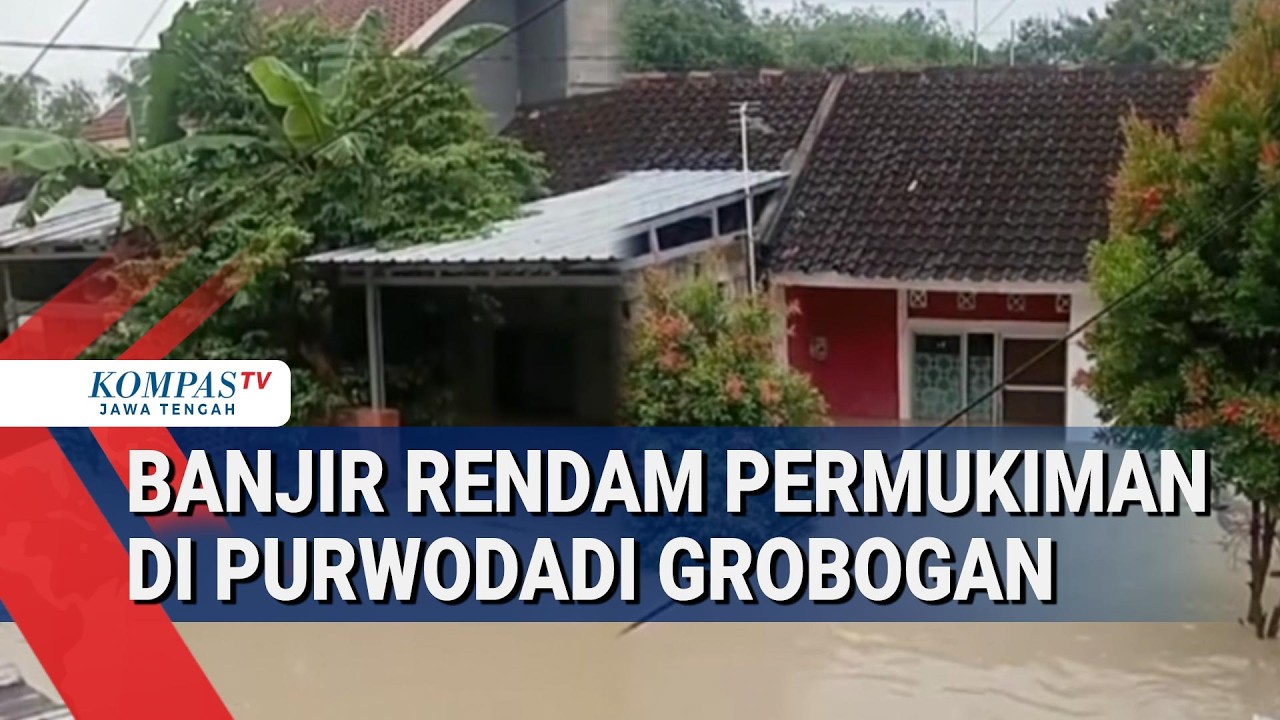 Luapan Sungai Glugu Rendam Permukiman di Purwodadi