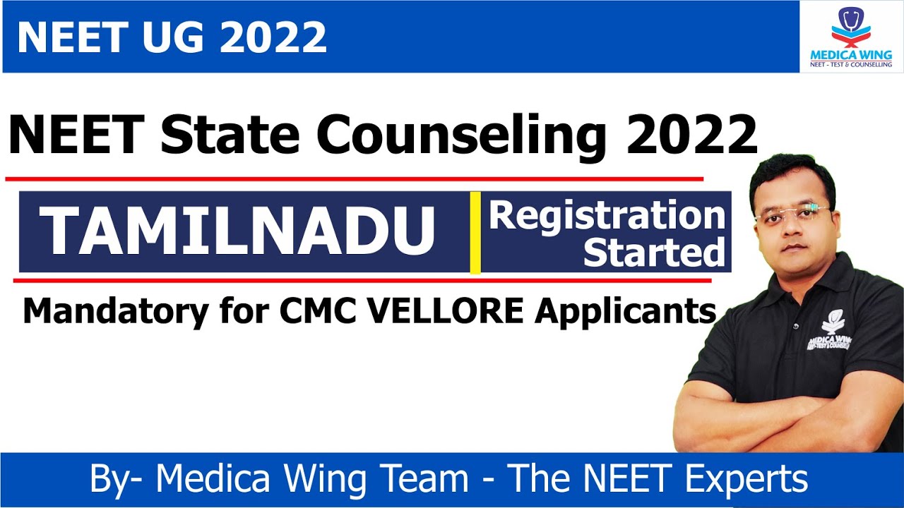 Tamilnadu NEET Counseling 2022 Registration dates || open state for Pvt Medical College. Last Date