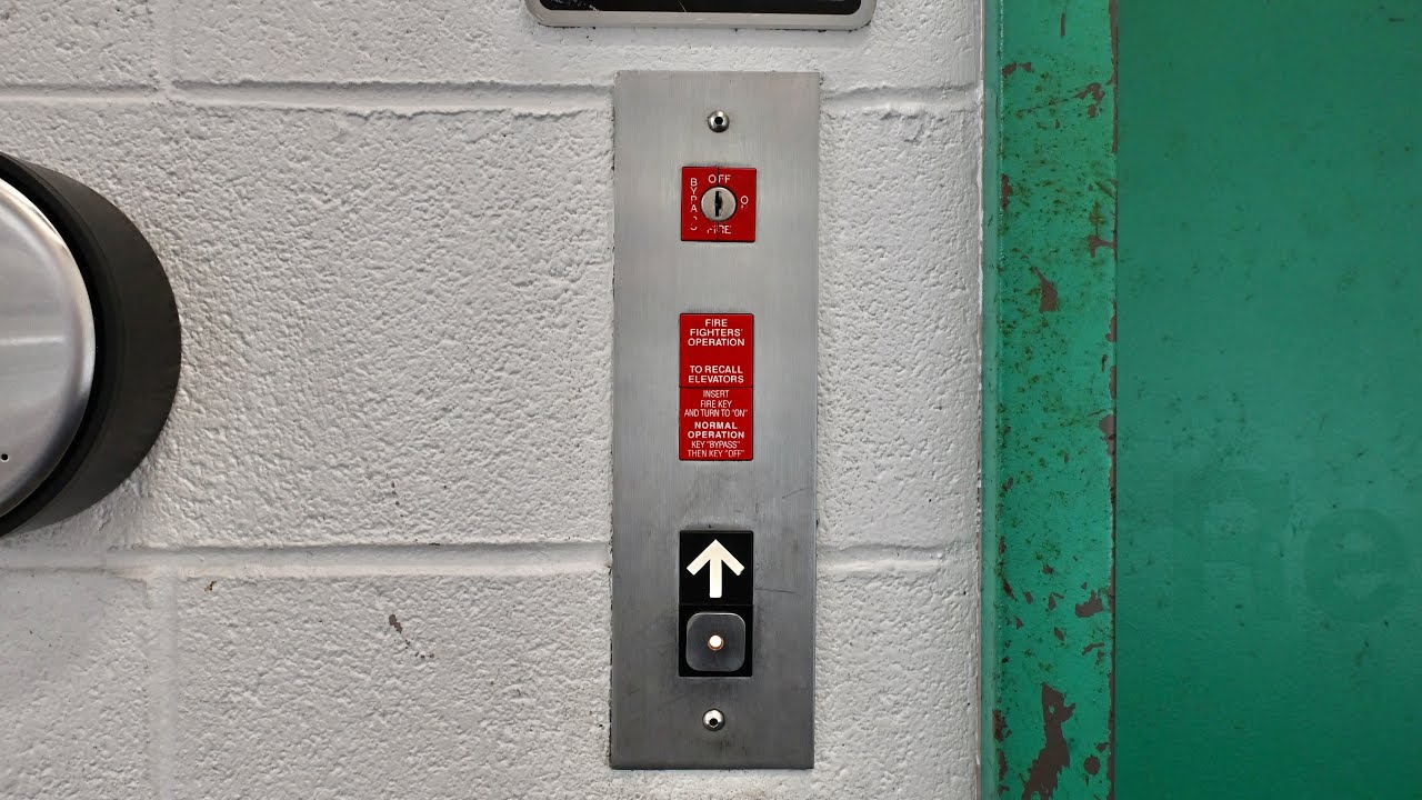Charleston, WV: Rare Call buttons on Dover Traction Elevator in a Parking Deck