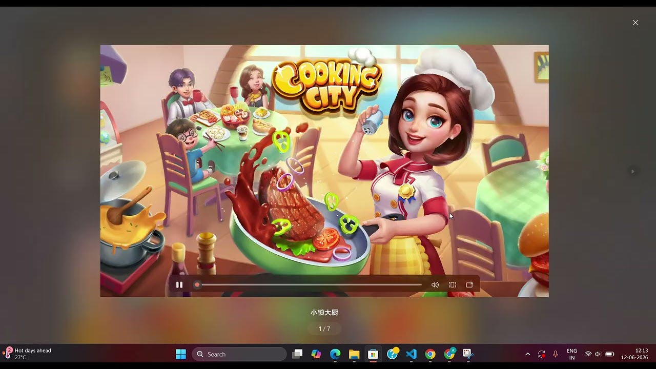 Downloading a game on PC... Cooking city - world of flavours #CookingCity #GameDevelopment #Python