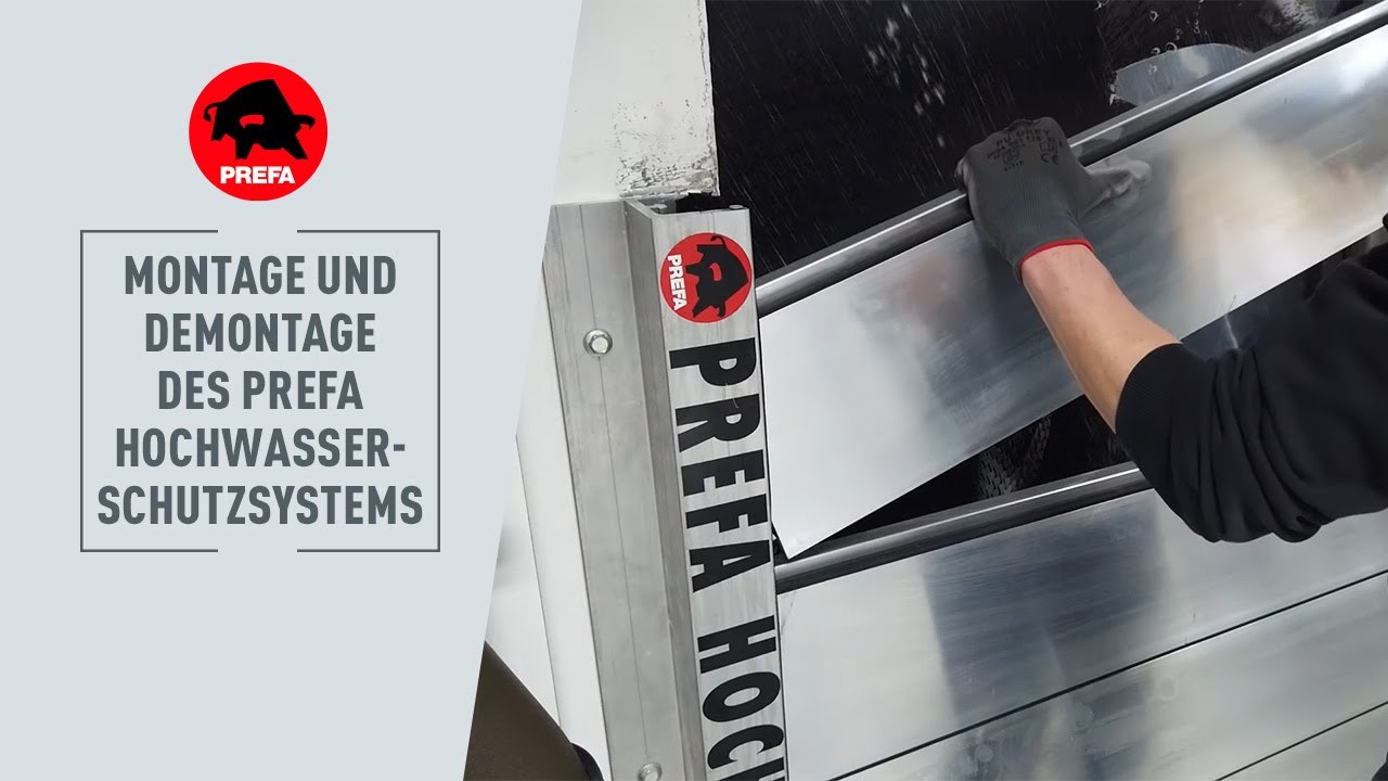 PREFA Hochwasserschutz Aufbau und Abbau