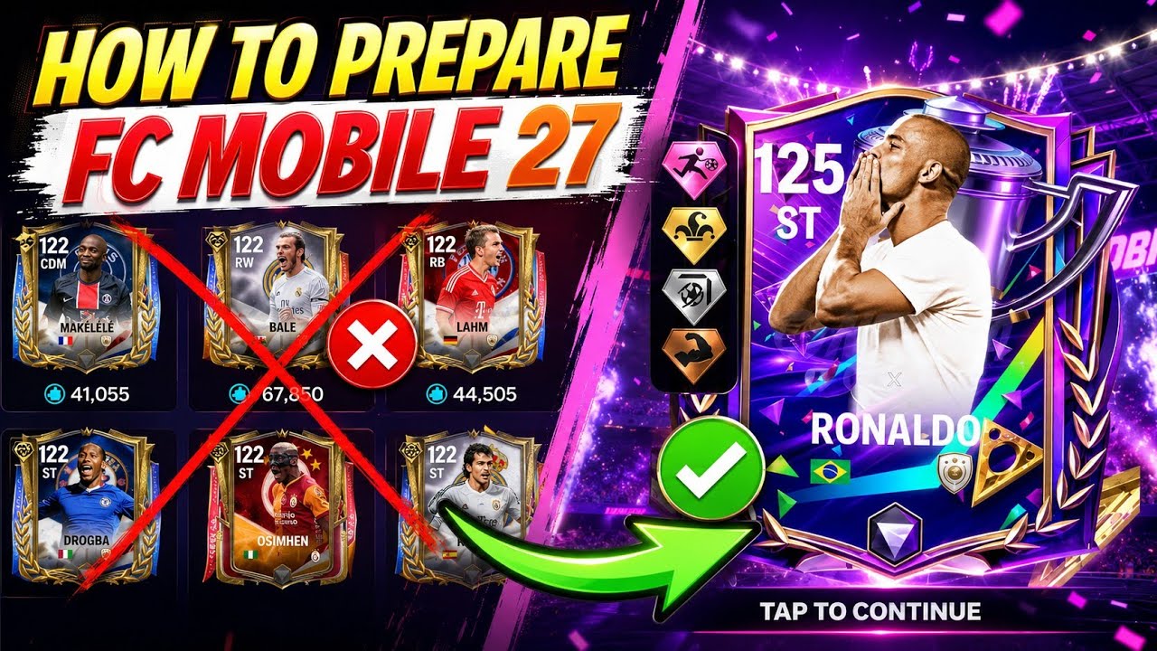 How to prepare for FC mobile 27!! Free 125 OVR Icon reward | FC Mobile