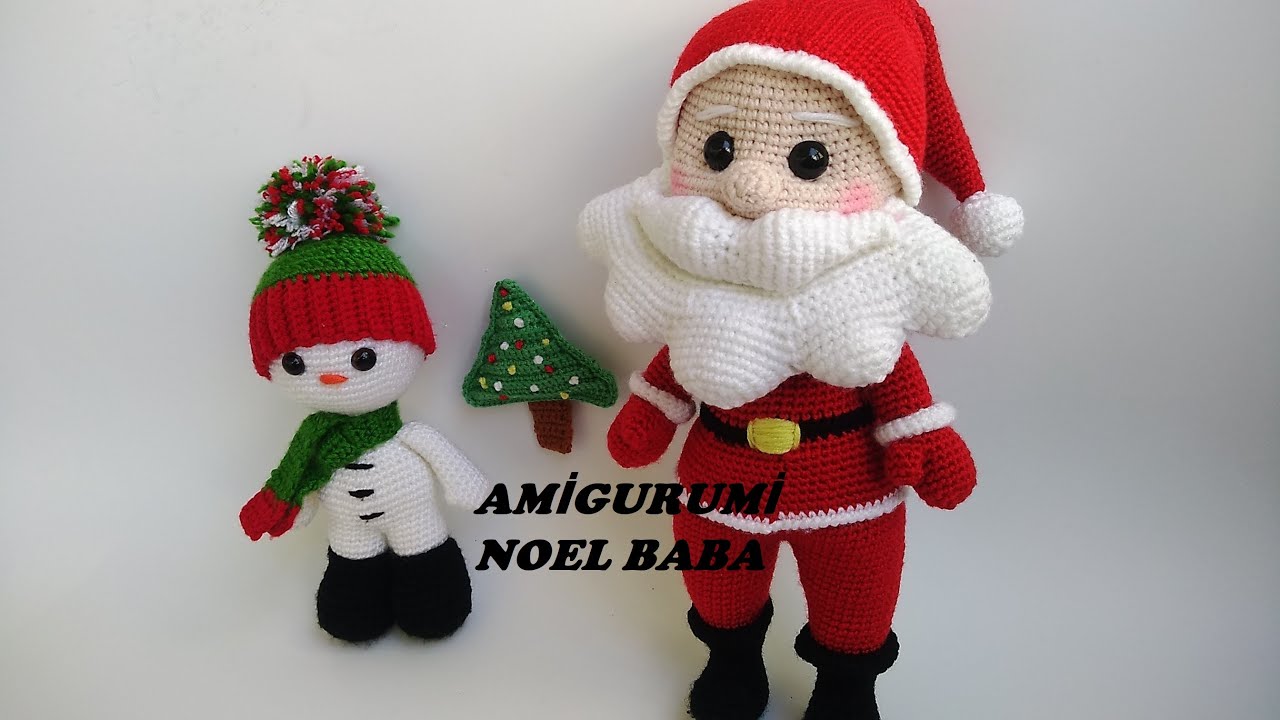 AMİGURUMİ NOEL BABA | Part 2 | Kafa ve Kol Tarifi (y&uuml;z şekillendirme ve ifade)