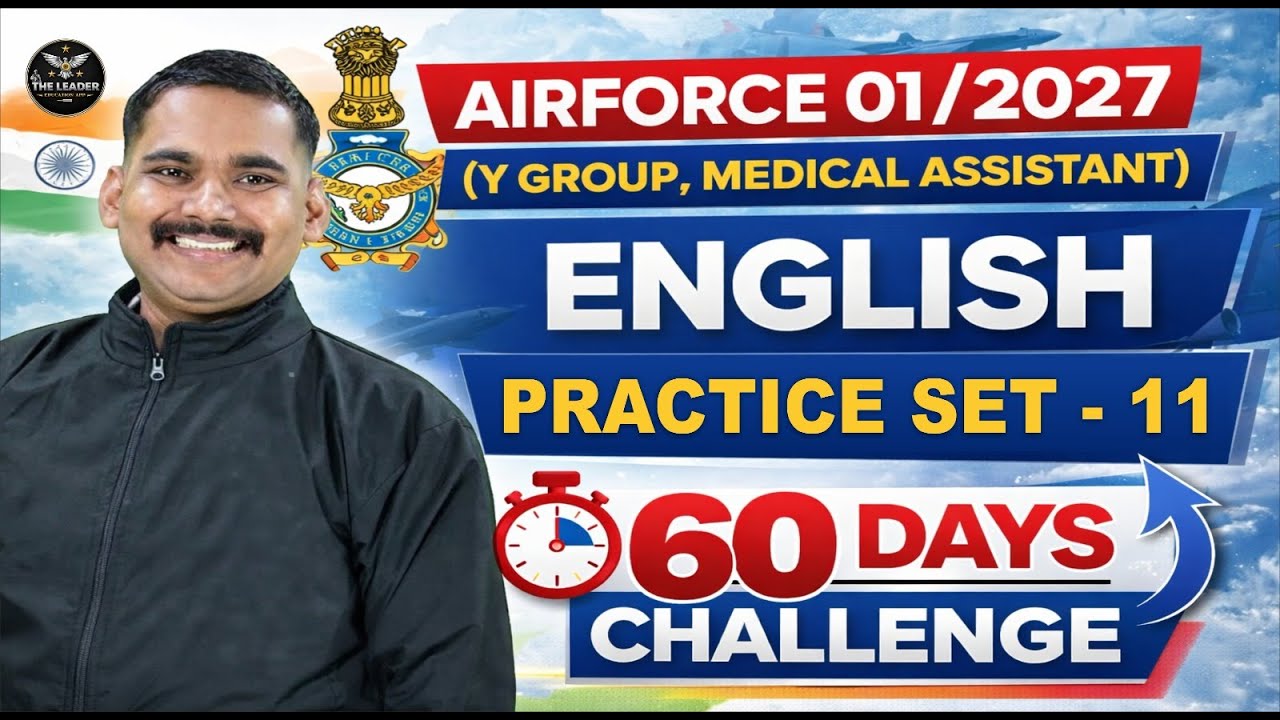 AIRFORCE X &Y Group 01/2027 | Medical Assistant English Practice Class | By Satydev Sir #airforce #8