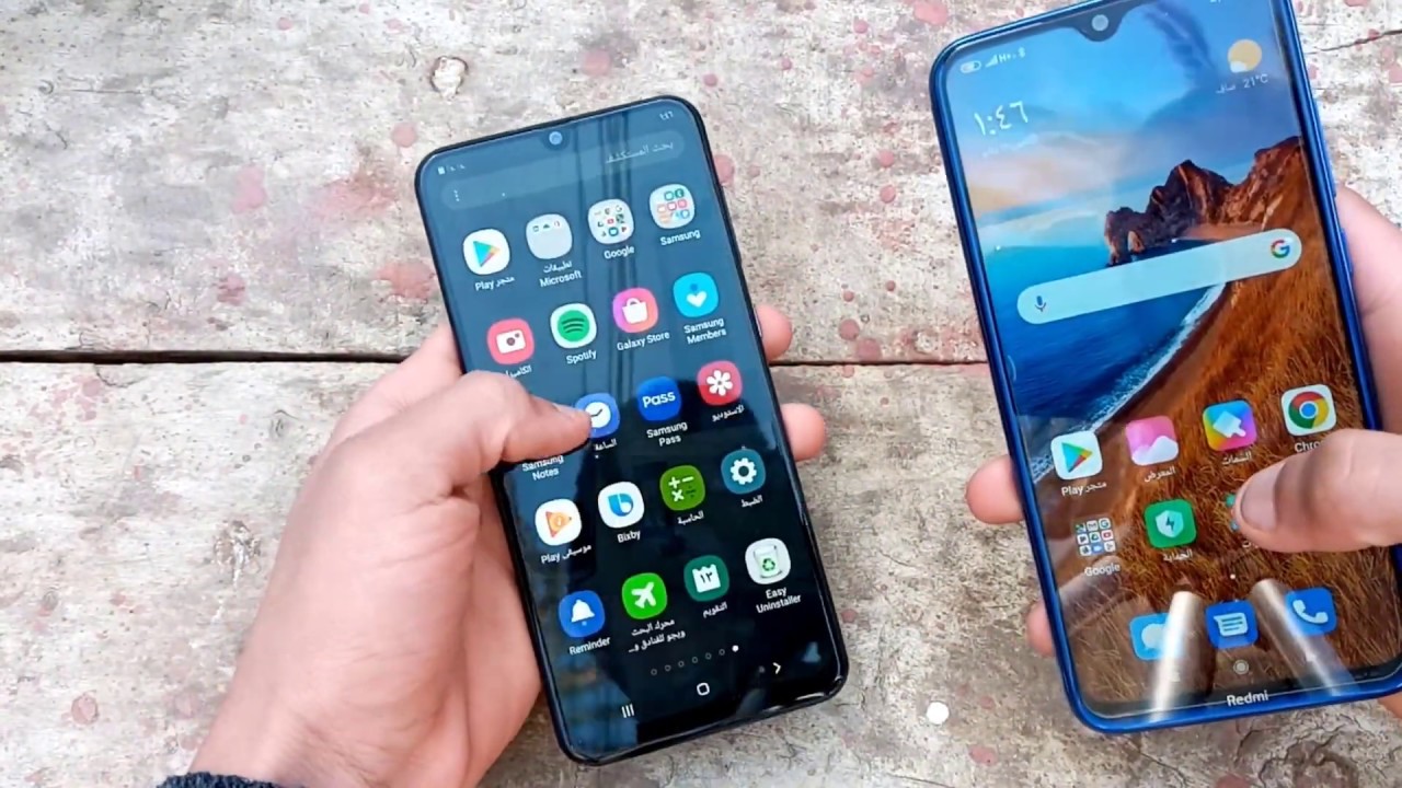 مقارنة بين Samsung A50 VS Xiaomi Redmi Note 8 Speed Test & Camera Comparison & Slow Motion
