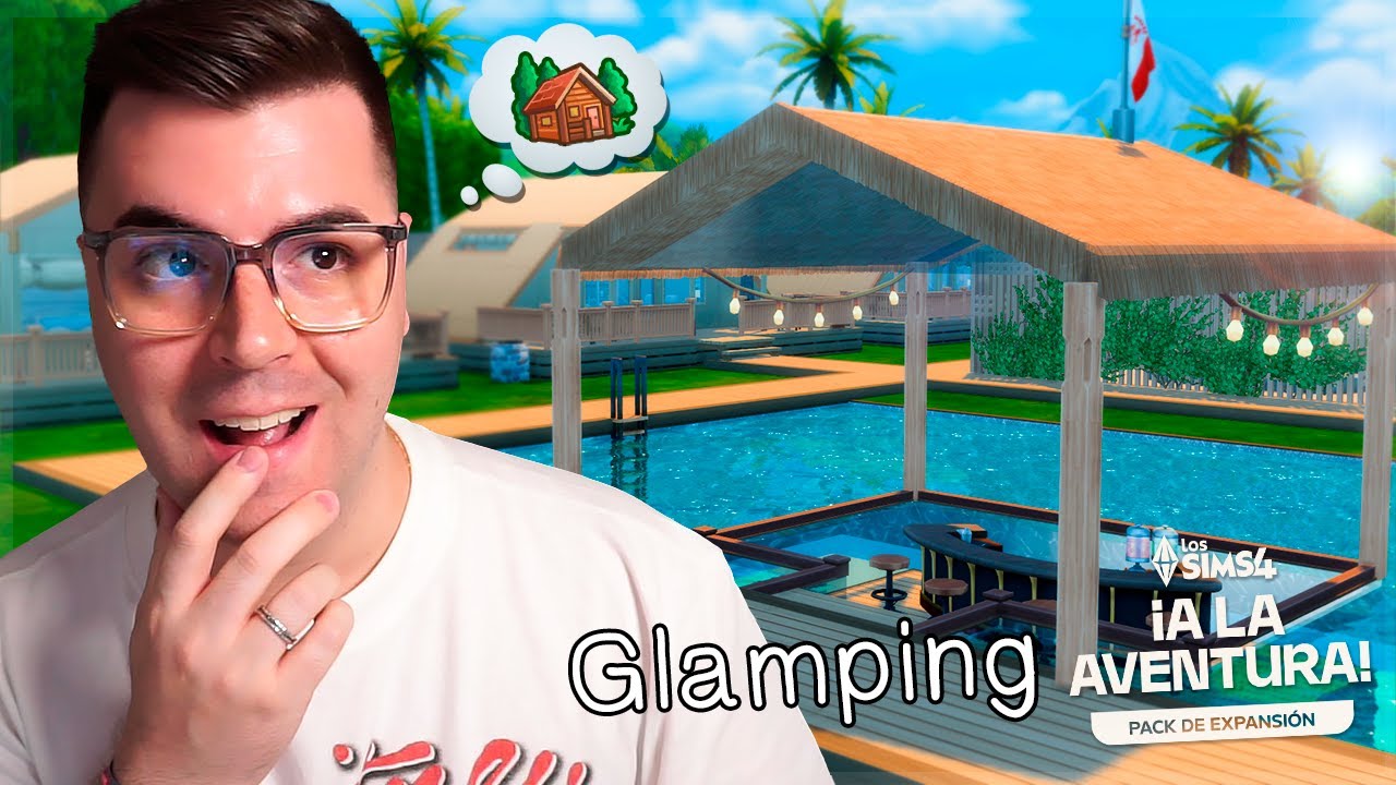 Implementando vuestras ideas al HOTEL GLAMPING funcional en Los Sims 4 ¡A la Aventura! 🏕️