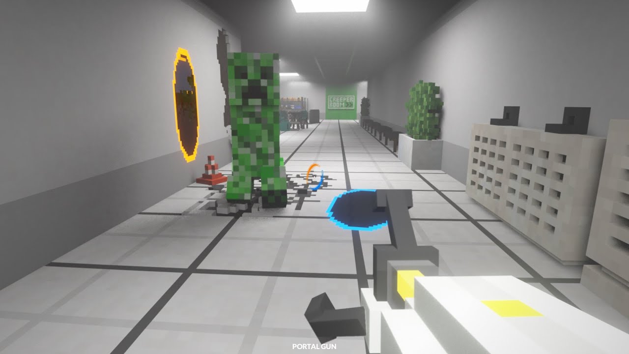 Portal Guns vs Creeper Facility in Teardown