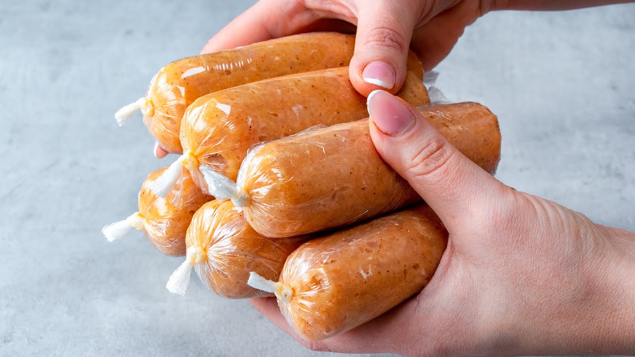 Saucisses maison les plus juteuses et savoureuses avec seulement 2 ingrédients!| Cookrate - France