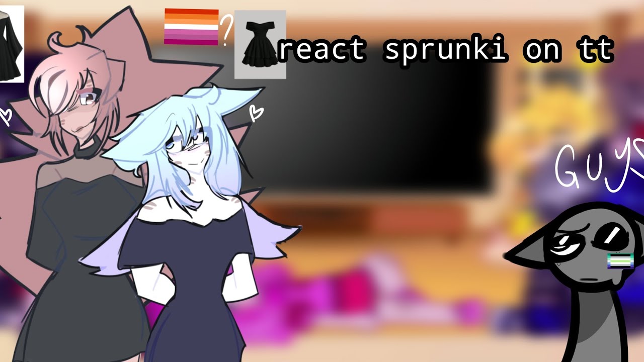 React characters from Sprunki on tt //Реакция Спрунки на тт