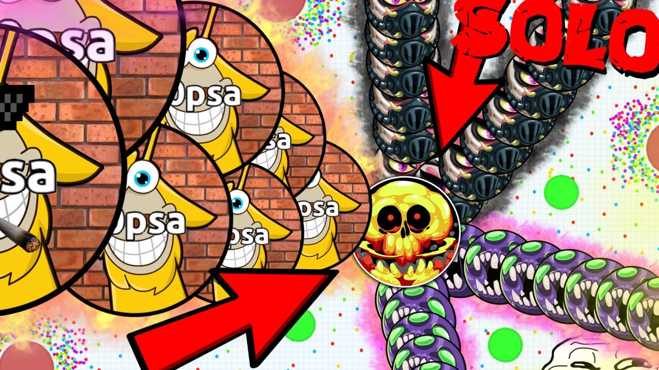 Agar.io - ABSOLUTELY INSANE SOLO DESTROYING TEAMS IN AGARIO