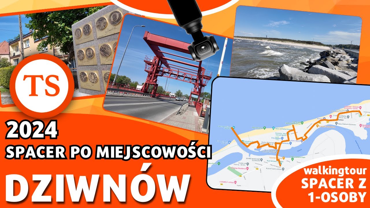 Dziwnów 2024 - spacer przez całą miejscowość nad morzem 4K - walkingtour