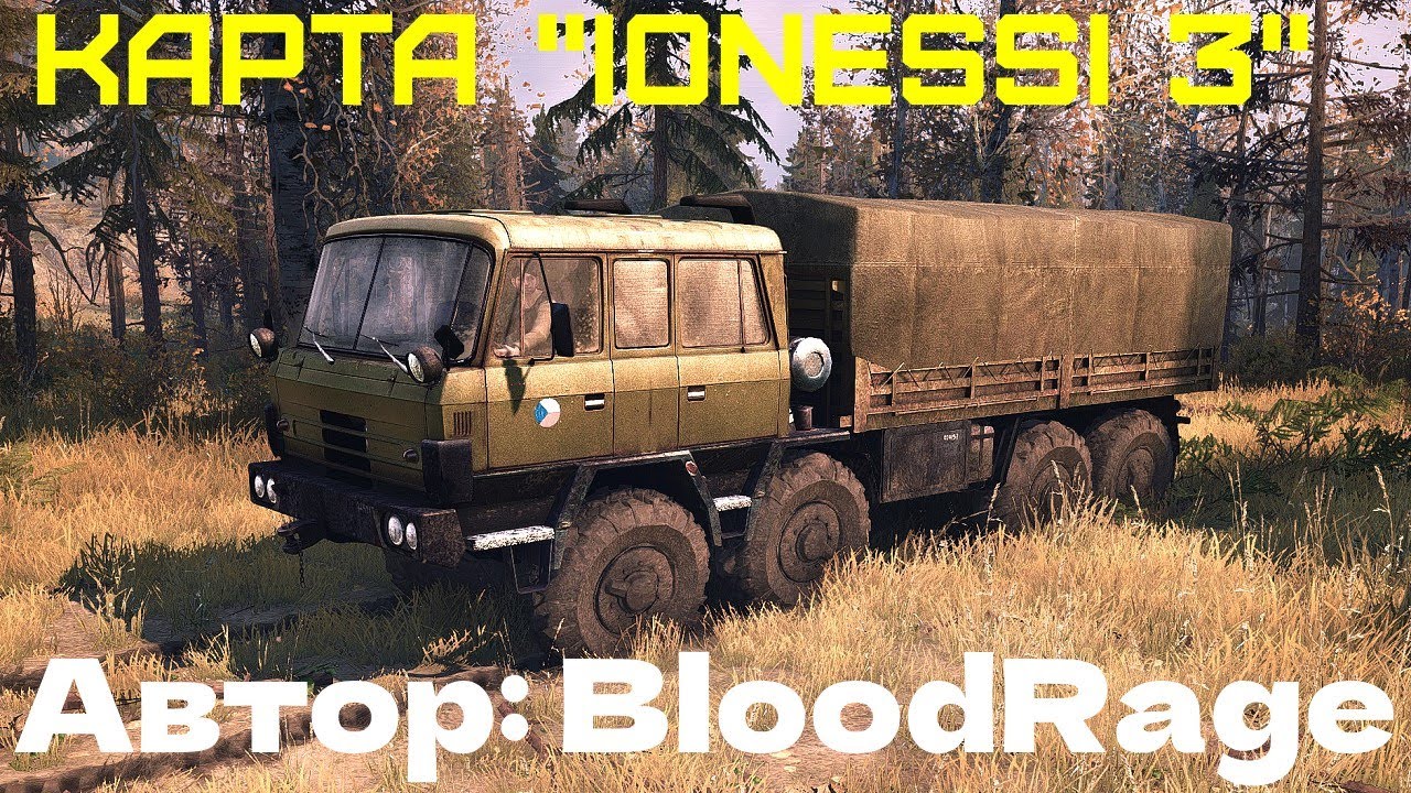 MudRunner | Карта "Ionessi 3" #2 (осень) | Автор: BloodRage | 4K 60FPS