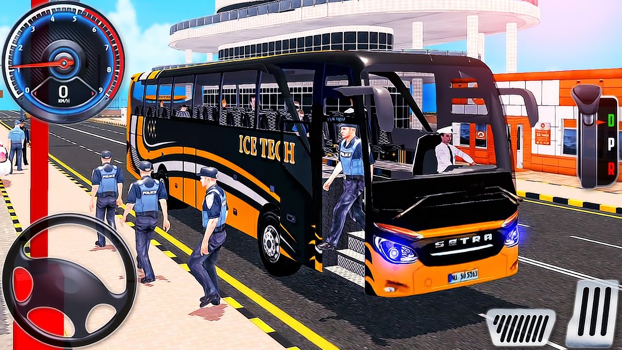 US Coach Bus Driving Simulator 2024 - Real City Euro Bus Driver 3D - Android GamePlay