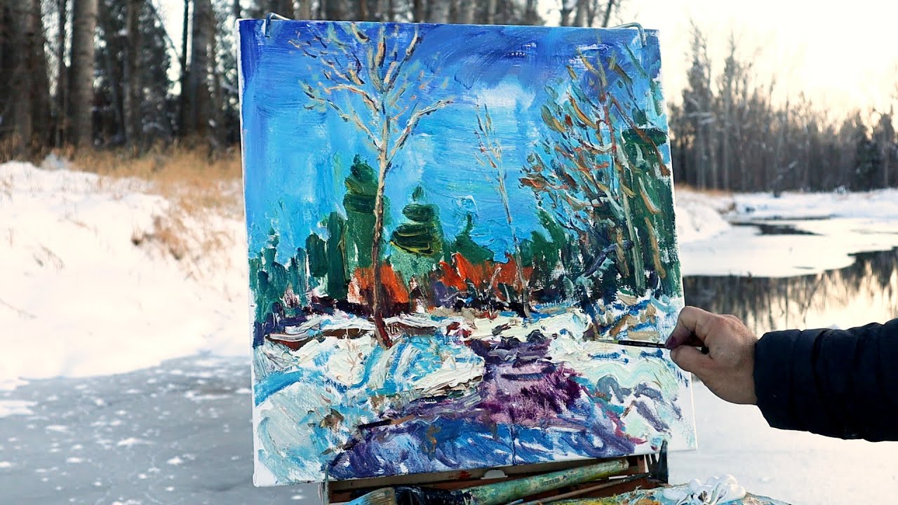 Plein Air Painting: Winter Creek - Montana