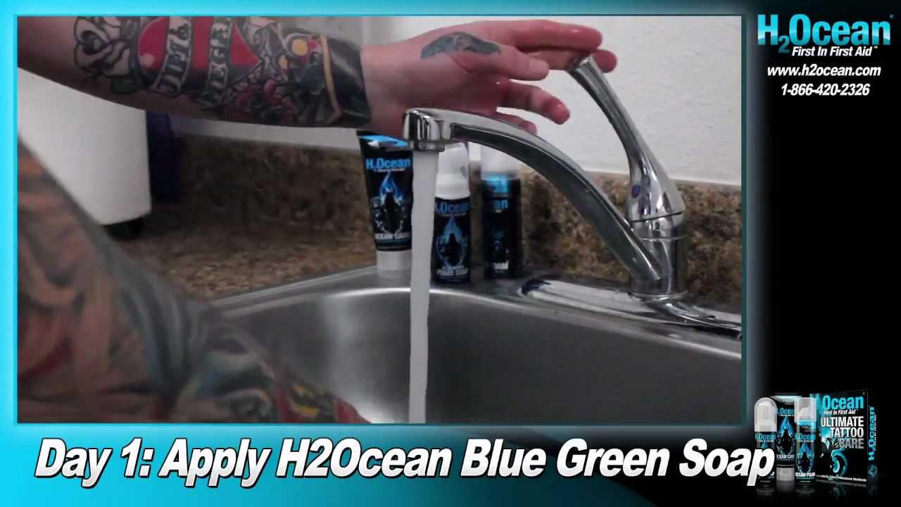 Using Ultimate Tattoo Aftercare - Day 1 - H2Ocean