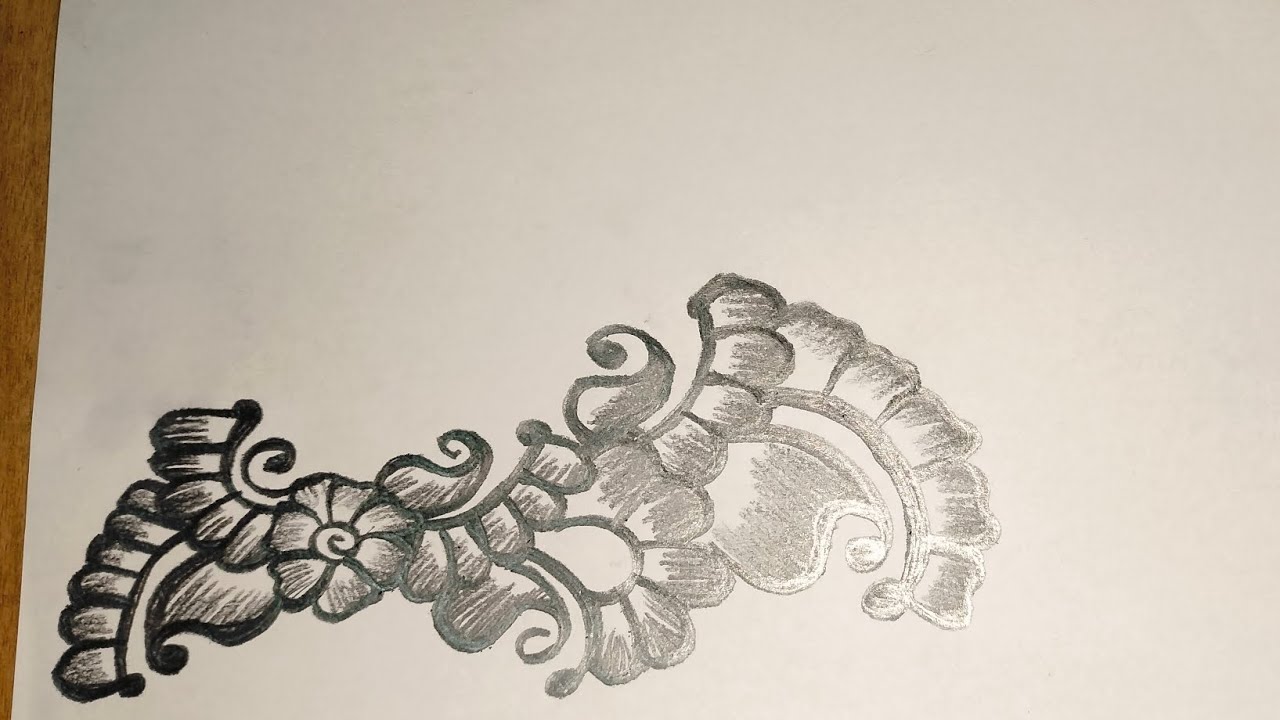 Simple Pencil ✏️ shading mendhi designe video @Ruhirajput-tt2rl 