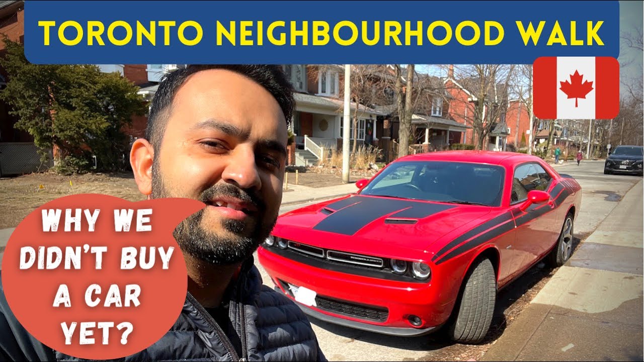 WHY WE DID NOT BUY A CAR YET IN CANADA? 🇨🇦 | Toronto Neighbourhood Walk | HINDI VLOG!
