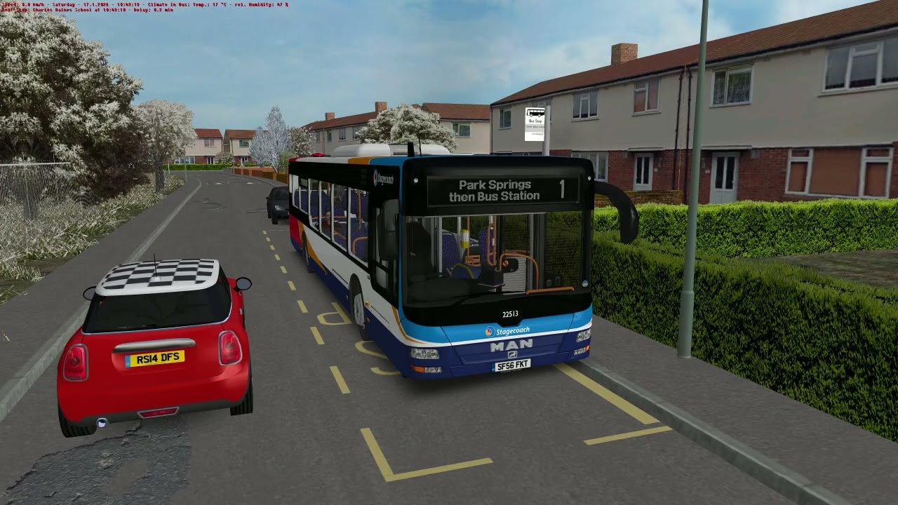 OMSI2 MAN A21 UK on service 1 Park Springs Circular