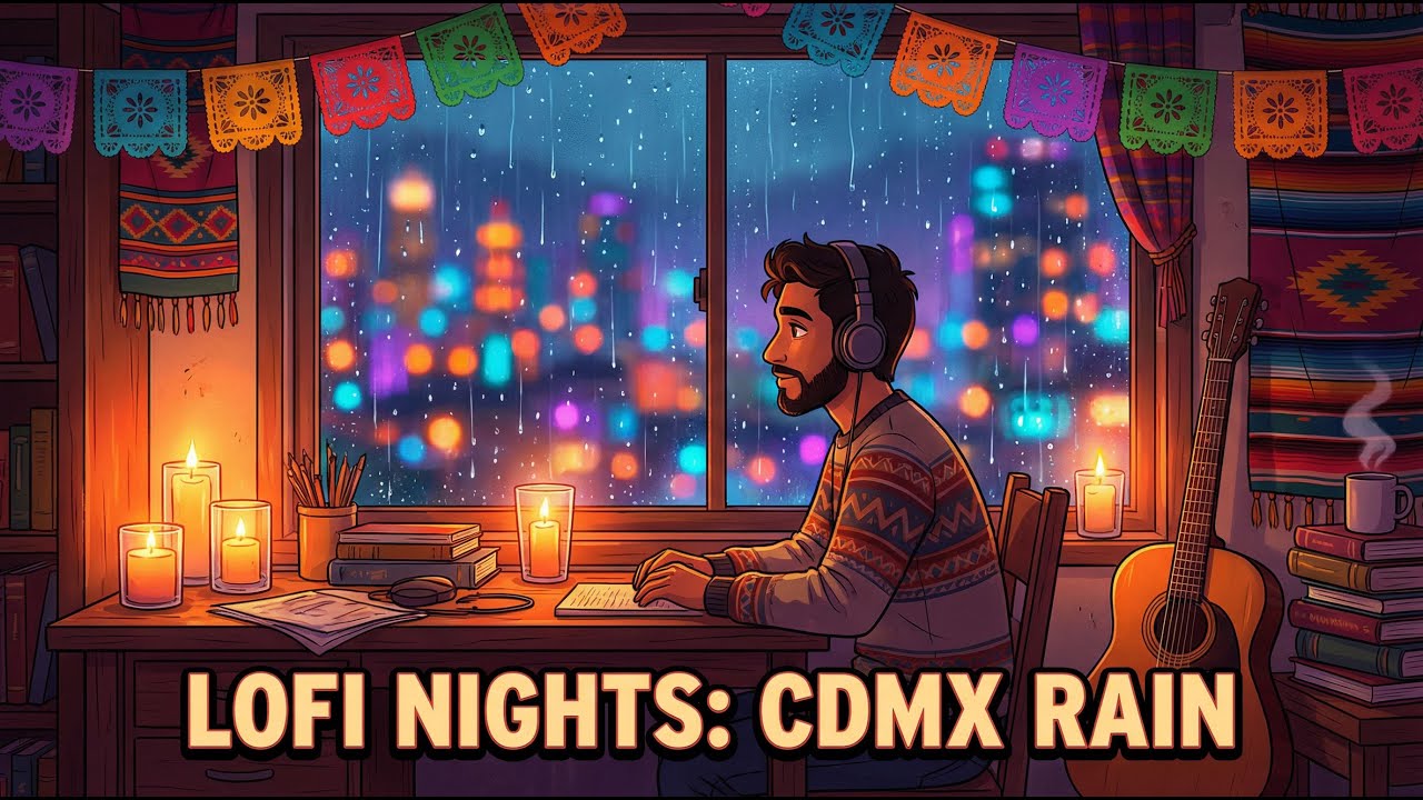 Mexico City Rain | 1 Hour Latin Jazz Lofi for Deep Focus