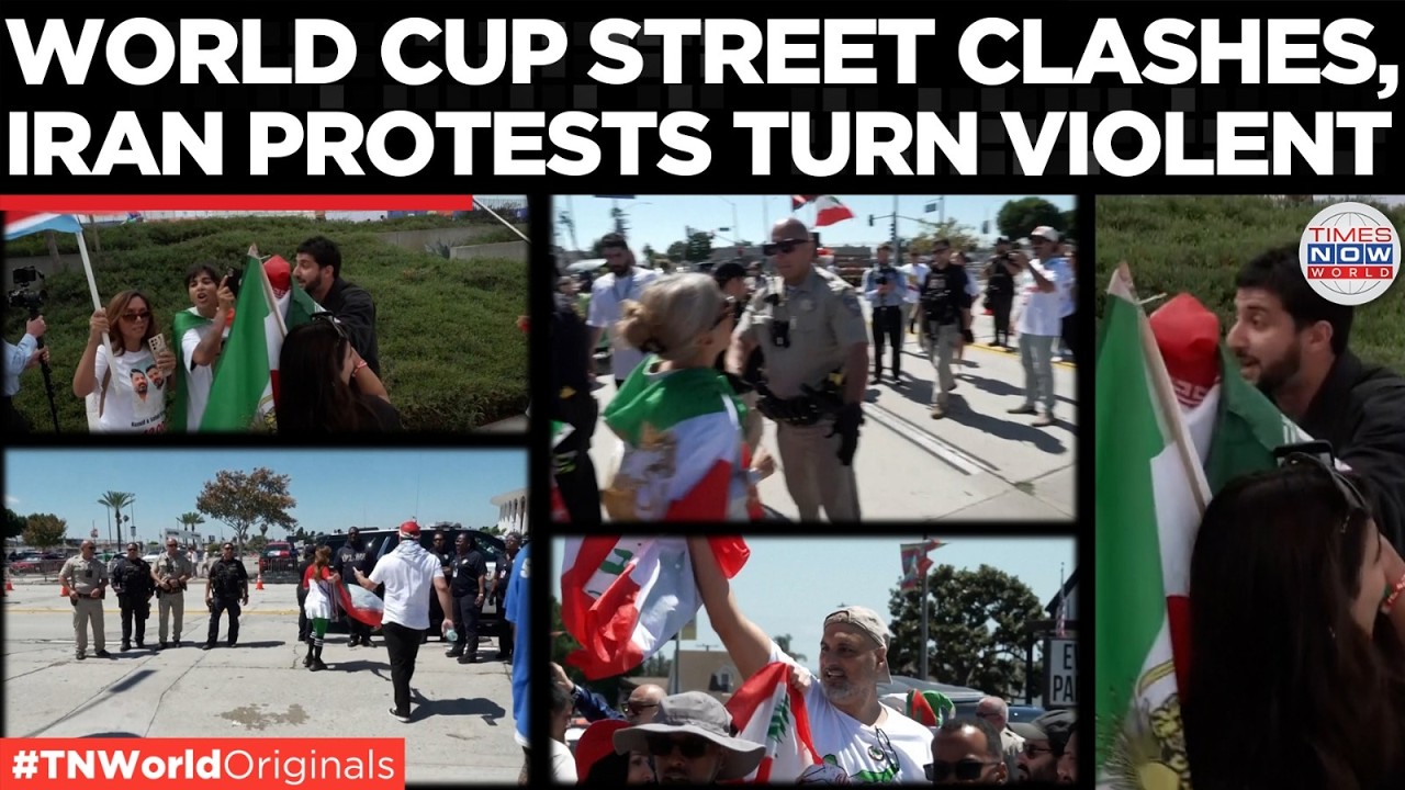 Iran World Cup Chaos: Scuffles Break Out As Anti-Regime Protesters Rally In California