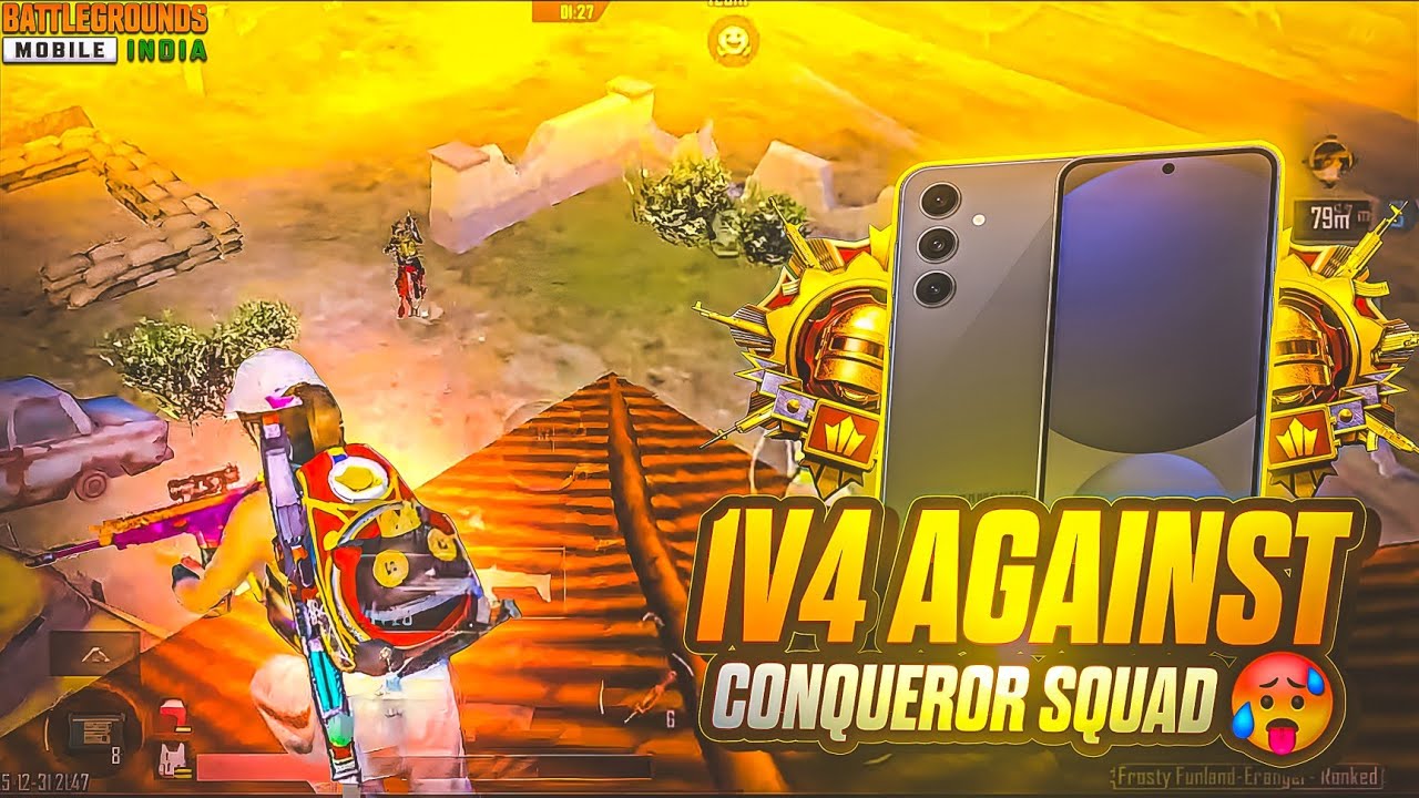 1v4 AGAINST CONQUEROR SQUAD 🥵 #bgmi #pubgbgmi #pubgmobile #myfristgameplay #viralvideo #viral #short