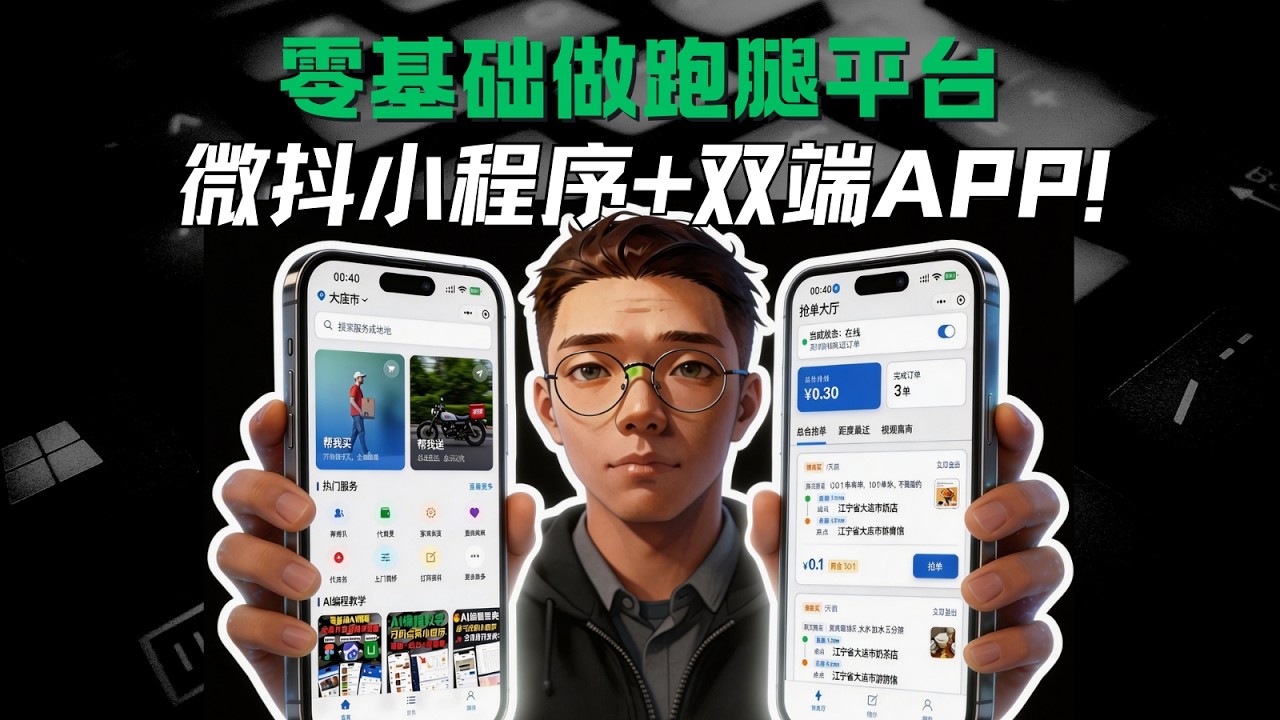 如何指挥AI团队，做出一个完整跑腿平台？一次搞定小程序+APP