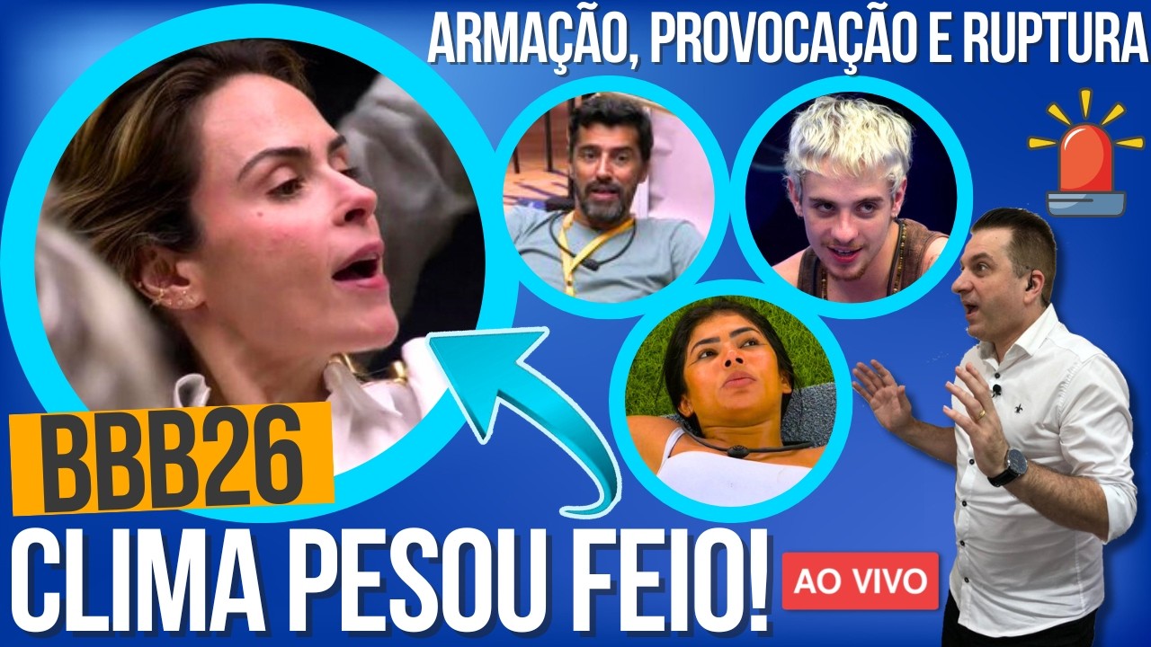 🚨BBB26: ANA PAULA PROVOCA, JULIANO FAZ ARMA&Ccedil;&Atilde;O PERIGOSA, MARCIELE COGITA SAIR DO GRUPO! CLIMA PESOU!