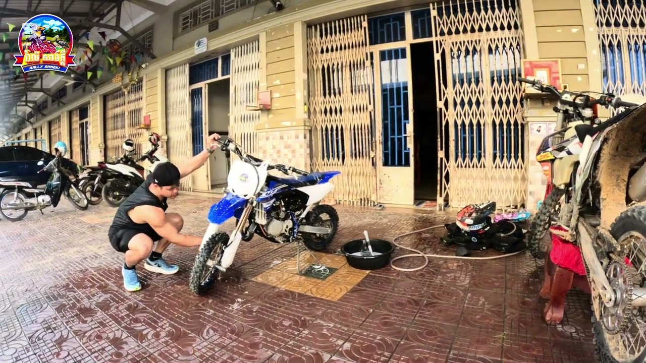 ទើបបានលាងម៉ូតូបន្ទាប់ពីប្រណាំងរួច🥰🏍️🤣