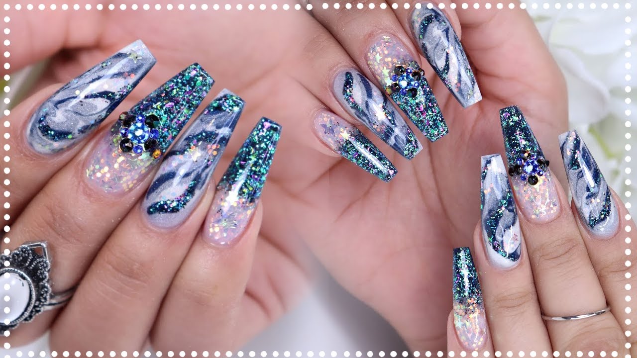 BLUE AND GREY AUTUMN NAILS 2020 PREP & FILING / WATCH ME WORK!