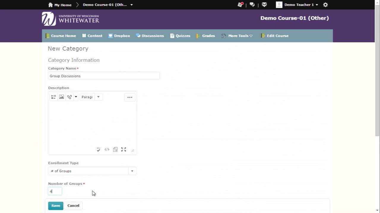 D2L v10.6 Instructor Tutorial: Groups