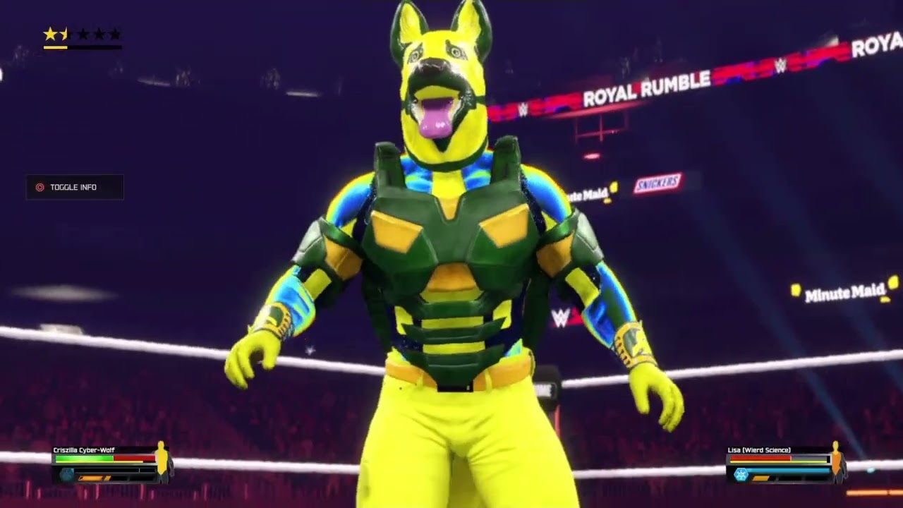 WWE 2K25: Крисзилла Кибер-Волк против Лизы (Странная наука)