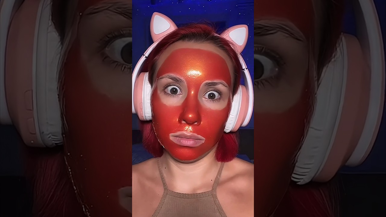 Peel off makeup with peel off mask🫶🏼🩷 Peel it off???
