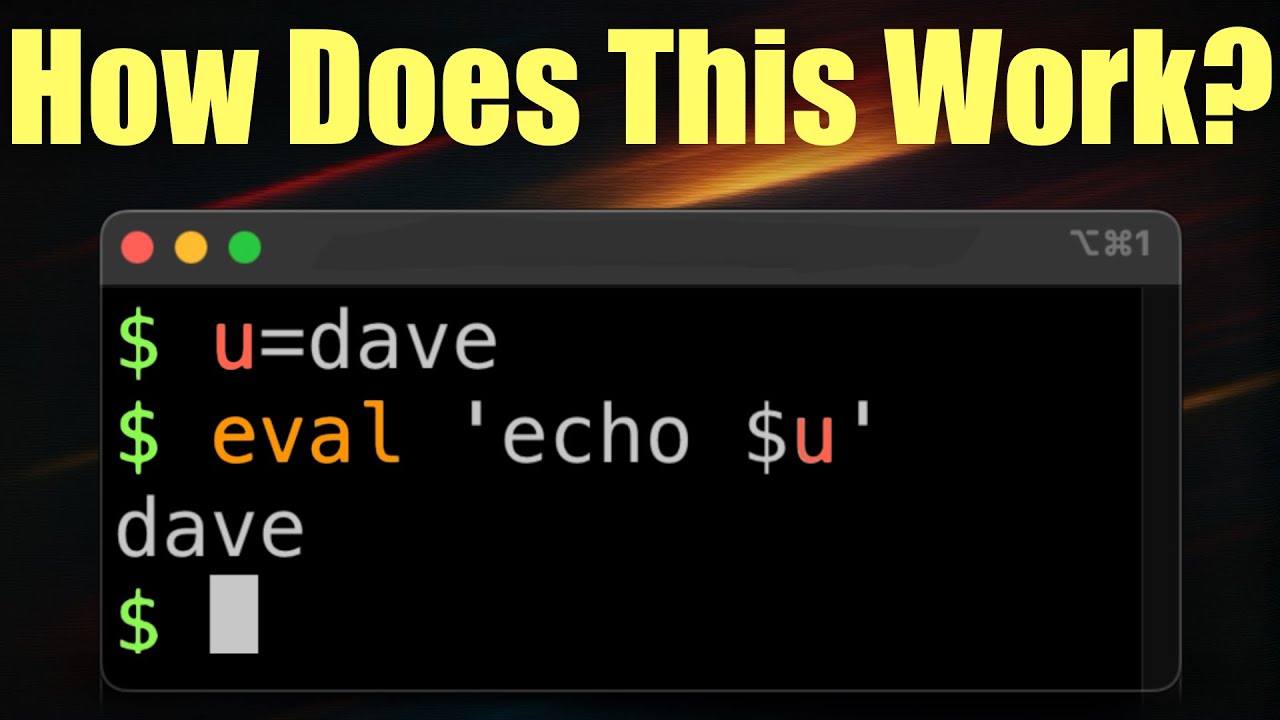 `eval` vs. `exec` in Bash Scripts & how `eval` works by evaluating a string in your current process.