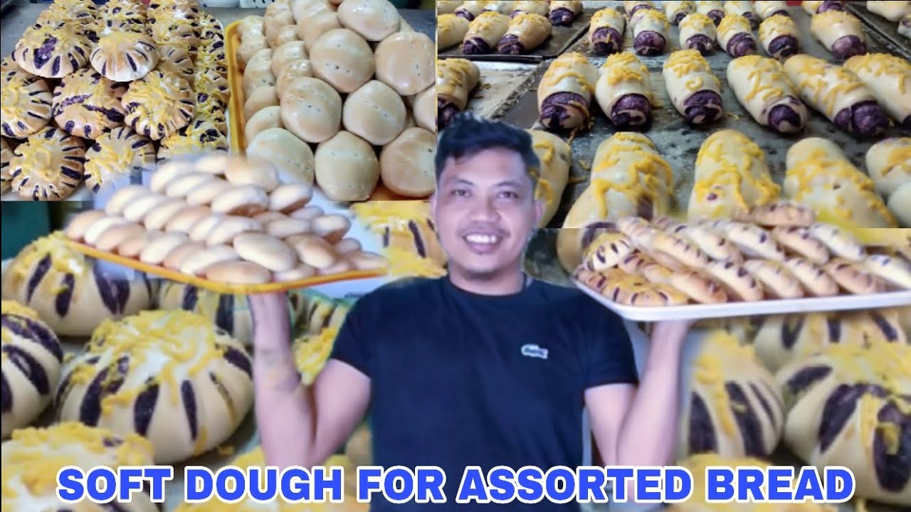 ASSORTED BREAD IN ONE DOUGH // PAGGAWA NG SOFT DOUGH PARA SA KLASE-KLASENG TINAPAY (12 KILOS)