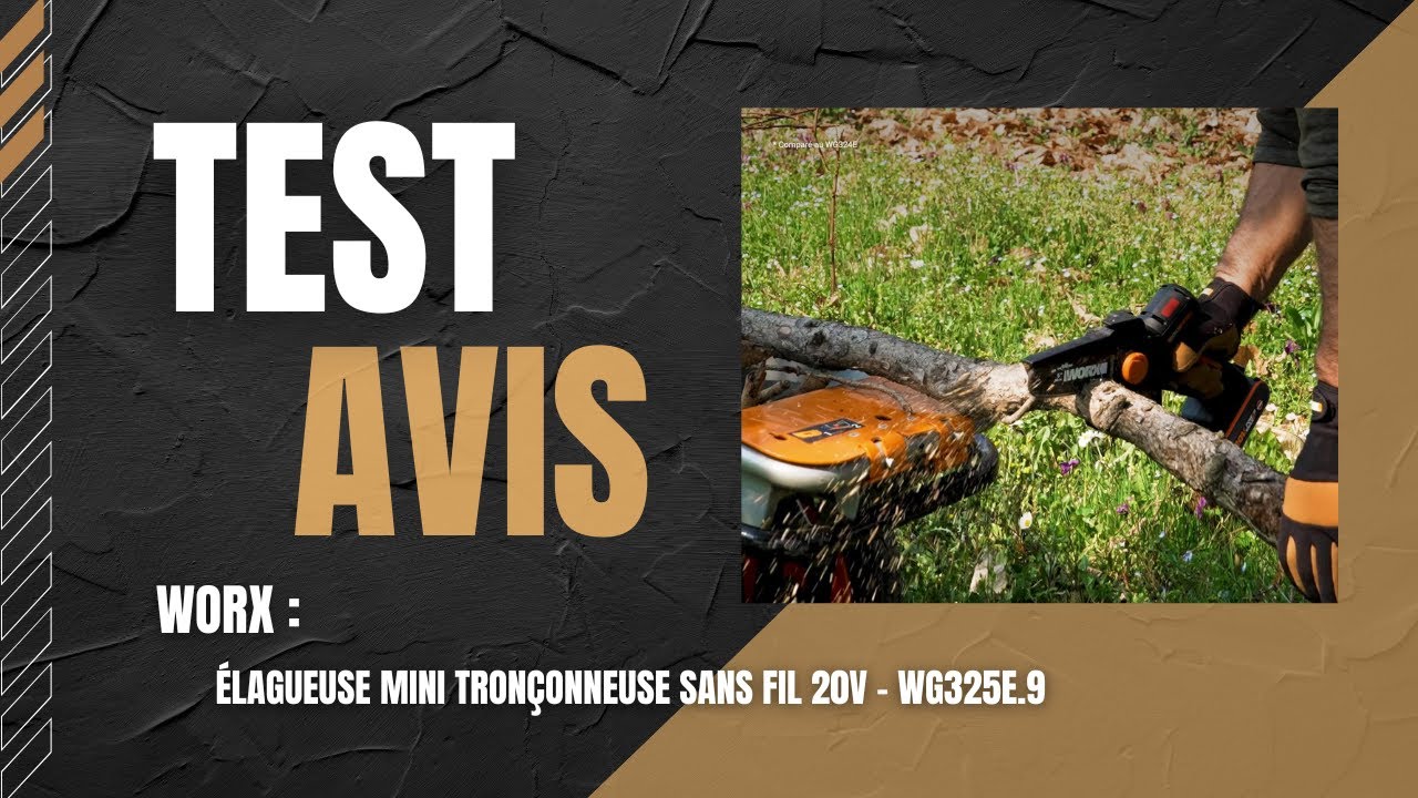 🥇 WORX - Élagueuse / Mini Tronçonneuse sans Fil 20V - WG325E.9 - Test & Avis (2025)