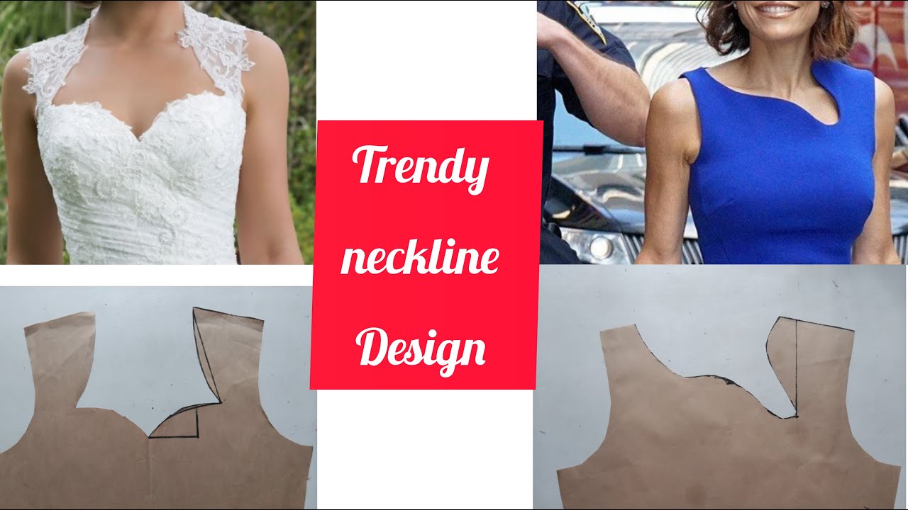 11 Different Trendy Neckline Design/ How To Draft And Cut Trendy Neck Design.