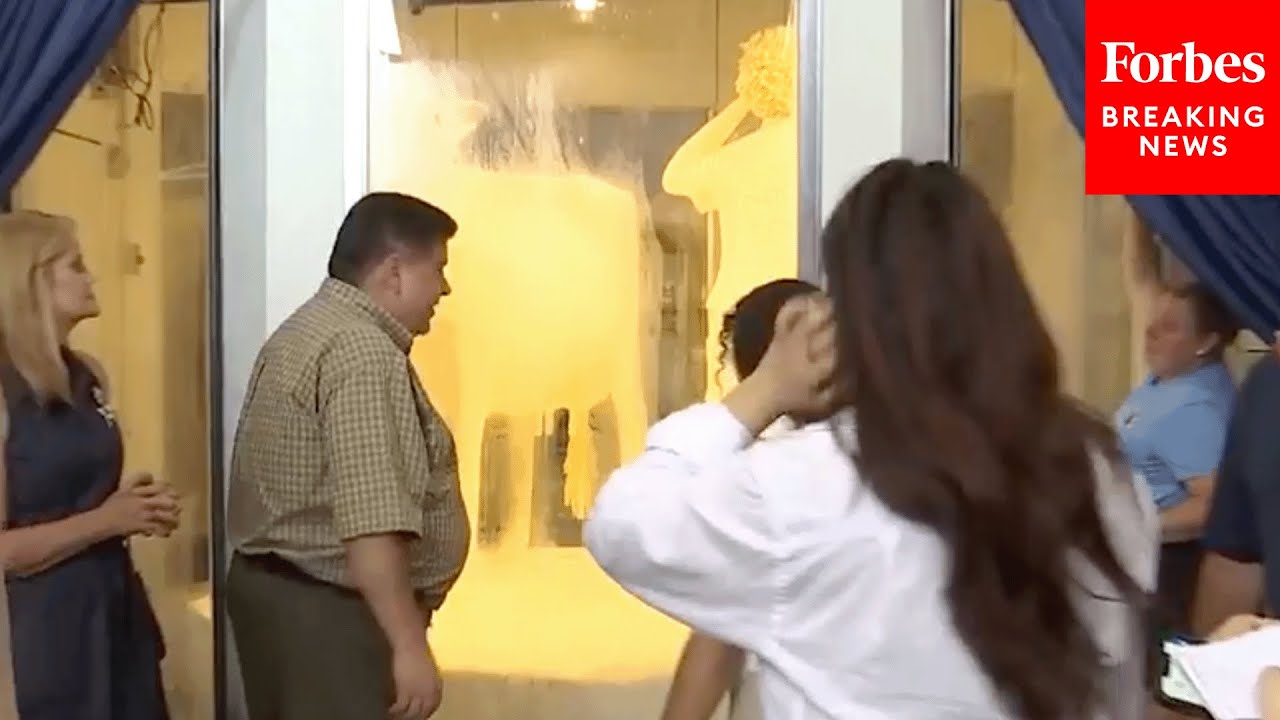 Gov. JB Pritzker Unveils 2025 Butter Cow At Illinois State Fair