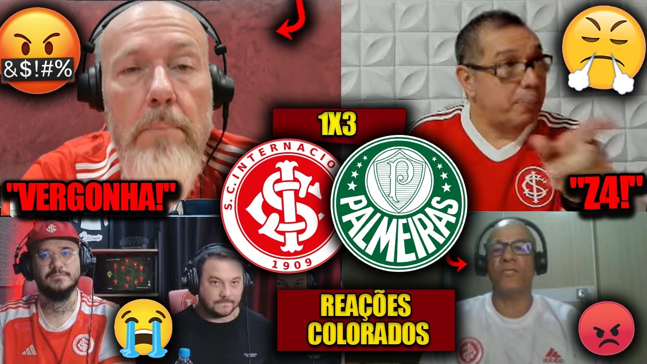 REAÇÕES dos COLORADOS - INTERNACIONAL 1x3 PALMEIRAS - BRASILEIRÃO 2026 - REACT VAMOS RIR BALDASSO